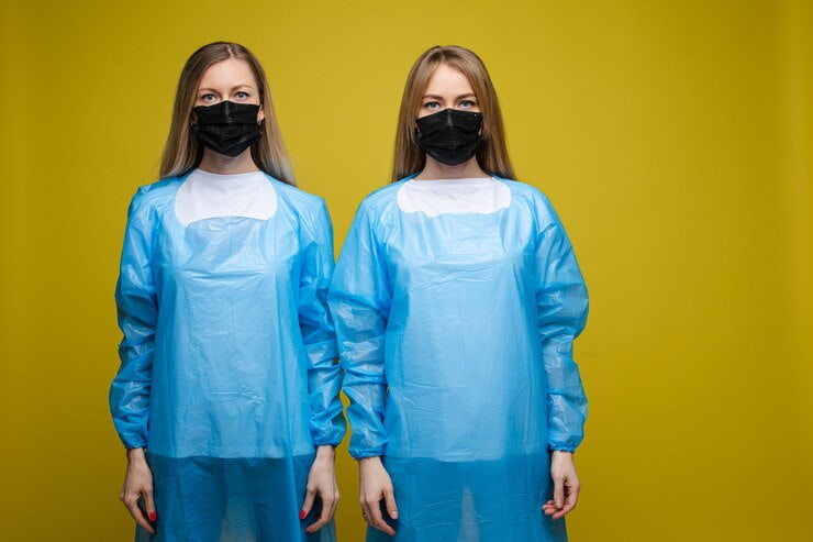 البسه یکبار مصرف بیمارستانی در رنگبندی و گرماژ های مختلف